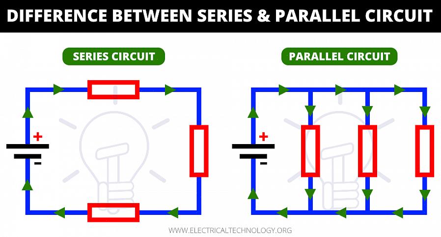 Begge typer kredsløb driver flere enheder ved hjælp af en elektrisk strøm