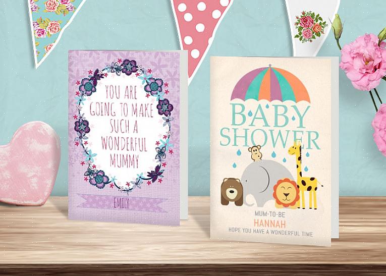 Hvad skal jeg skrive i et baby shower-kort til forældre