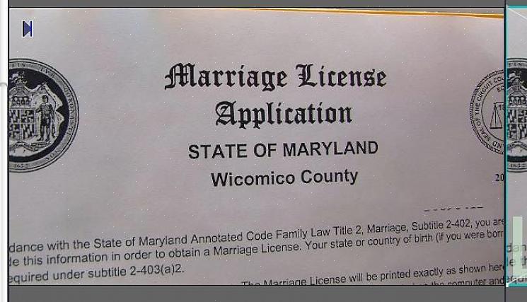 Lad ikke ægteskabslovgivningen i Maryland sætte en strik i dine bryllupsplaner