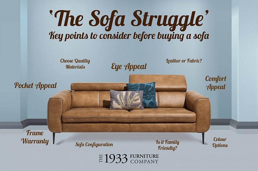 En sofa af god kvalitet er tungere på grund af sin robuste ramme