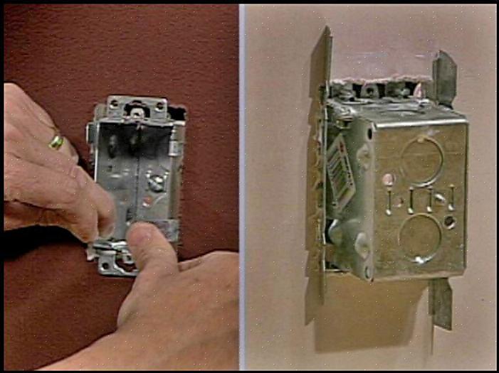 Derefter skal du blot placere den gamle arbejds-elektriske kasse i hullet i væggen